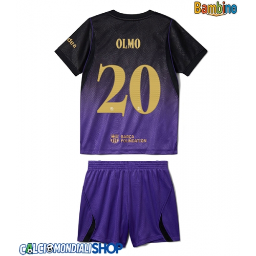 Maglie da calcio Barcelona Dani Olmo #20 Seconda Maglia Bambino 2026-27 Manica Corta + Pantaloni corti)